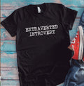 Extraverted Introvert, Black Unisex Short Sleeve T-shirt