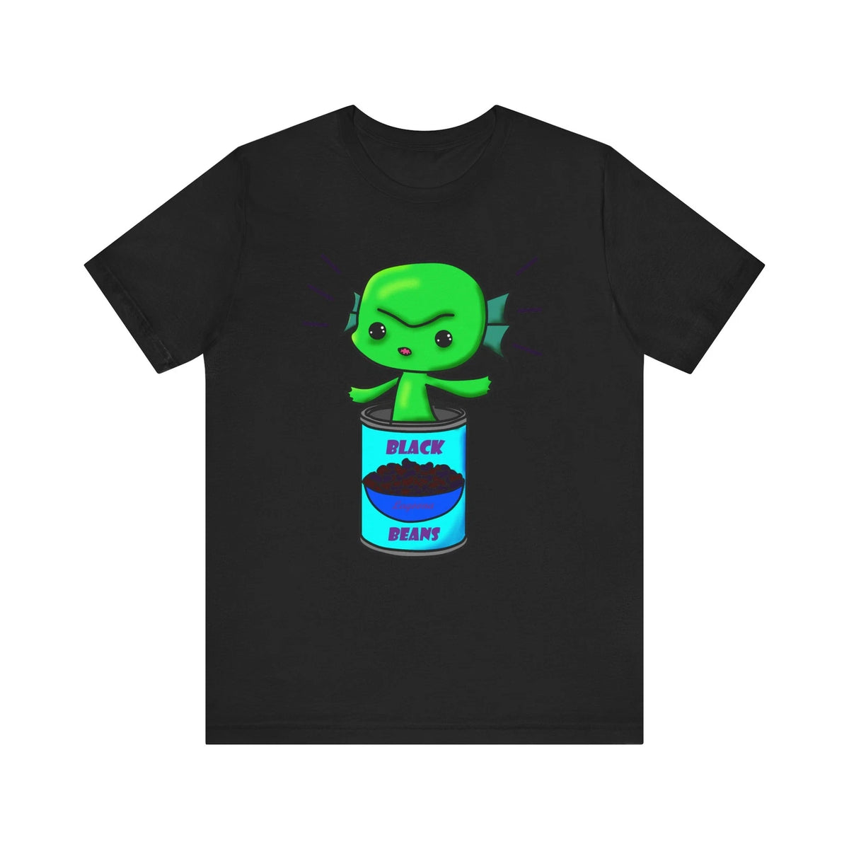 Funny Black Legume Creature Tee Shirt, Graphic Tee, Novelty Tee, Humorous
