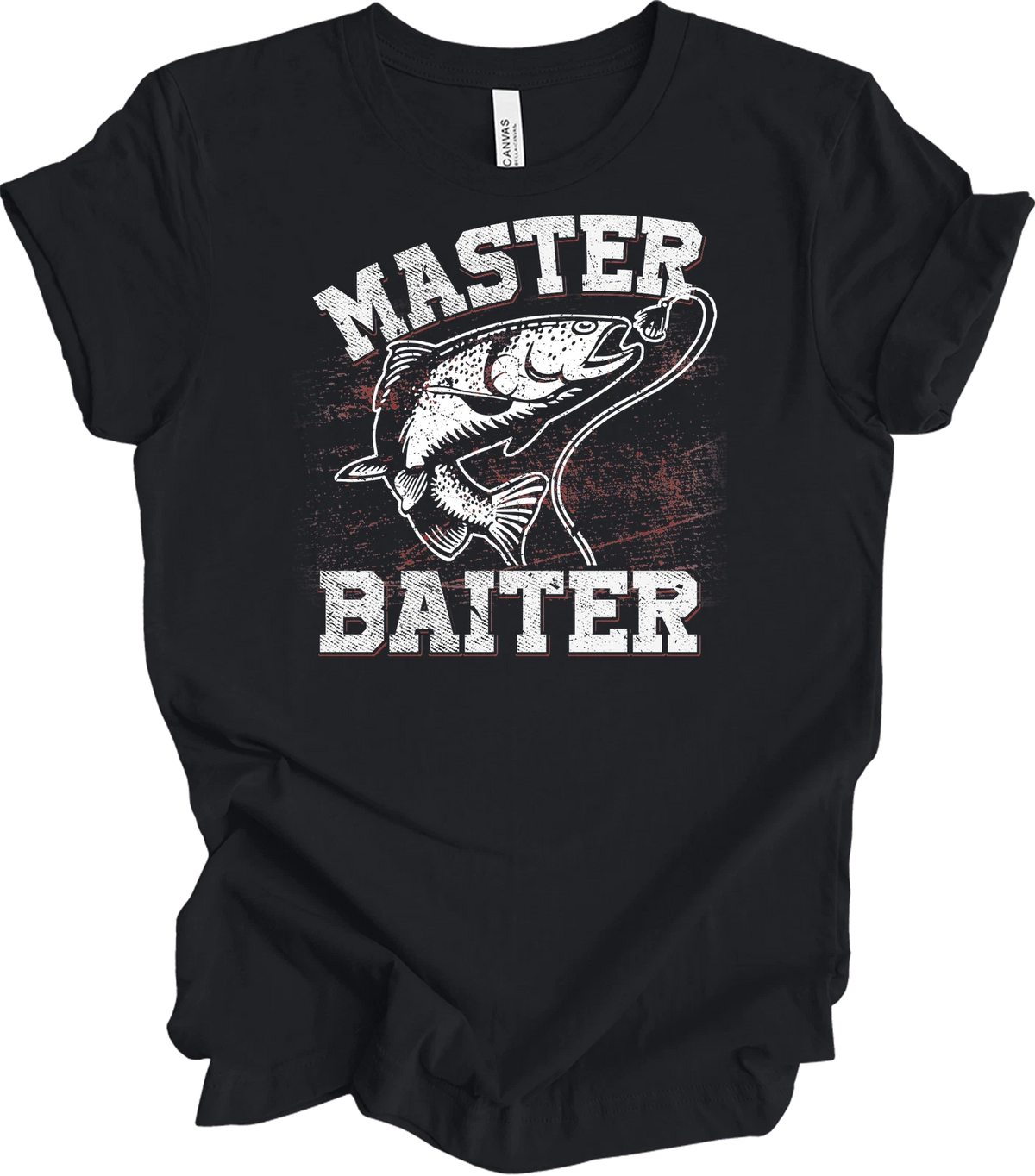 Master Baiter Funny Fishing T-Shirt Rude Joke Angler Dad Gift Vintage Bass Tee