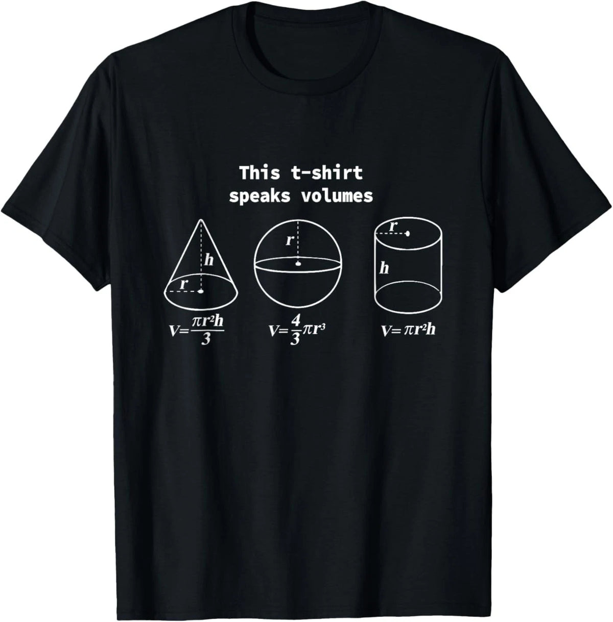 This T-Shirt Speaks Volumes Funny Maths Science Geeky Pun T-Shirt