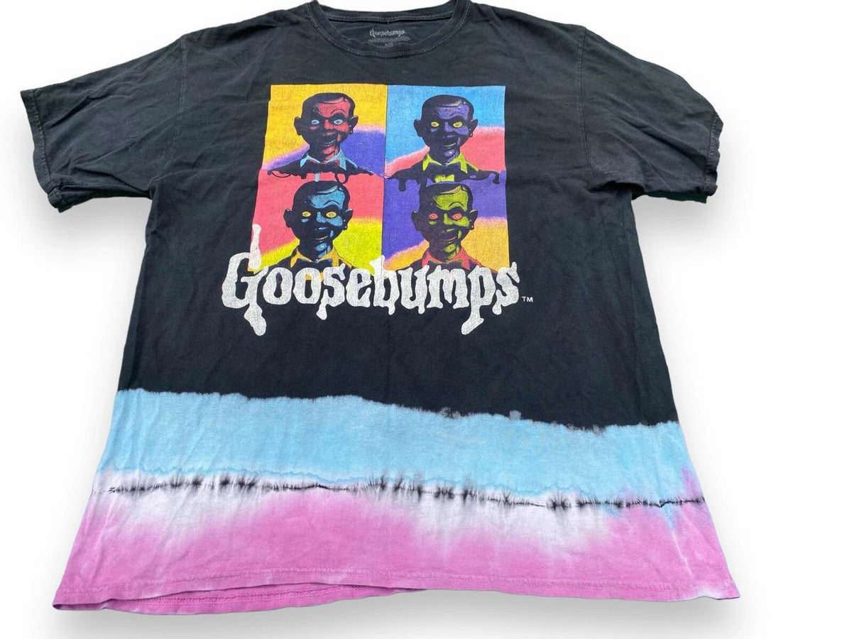 Goosebumps Retro 90s Pop Art Tie Dye Slappy the Dummy T-Shirt Mens Large