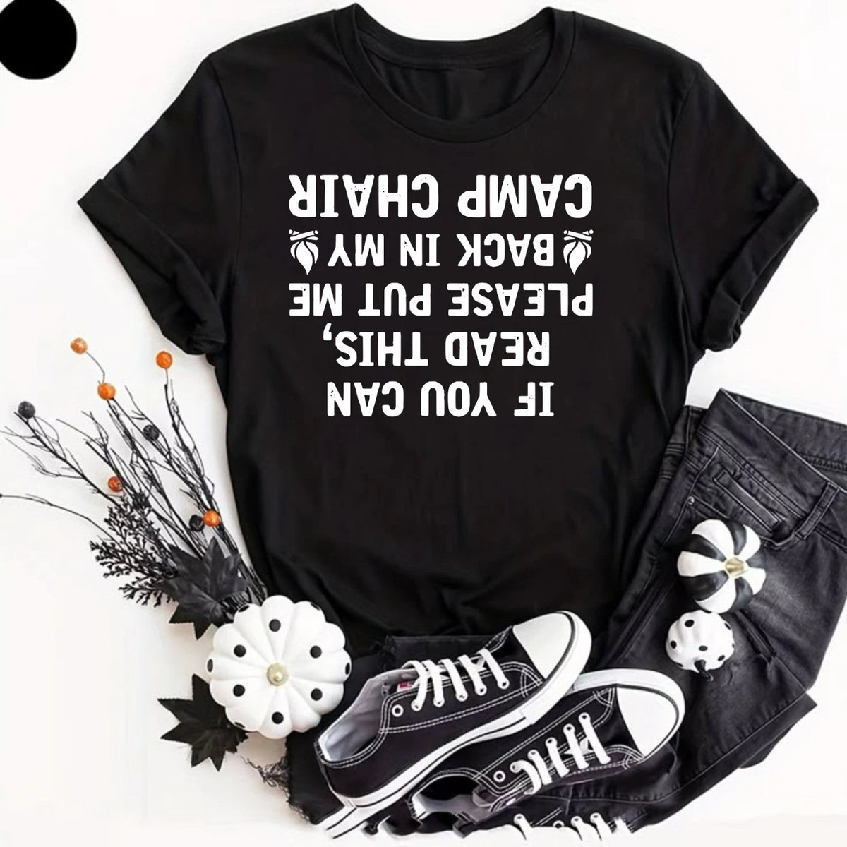If You Can Read This Joke Mens T-Shirt Funny Camping Tee Gifts Lazy Shirt Adults