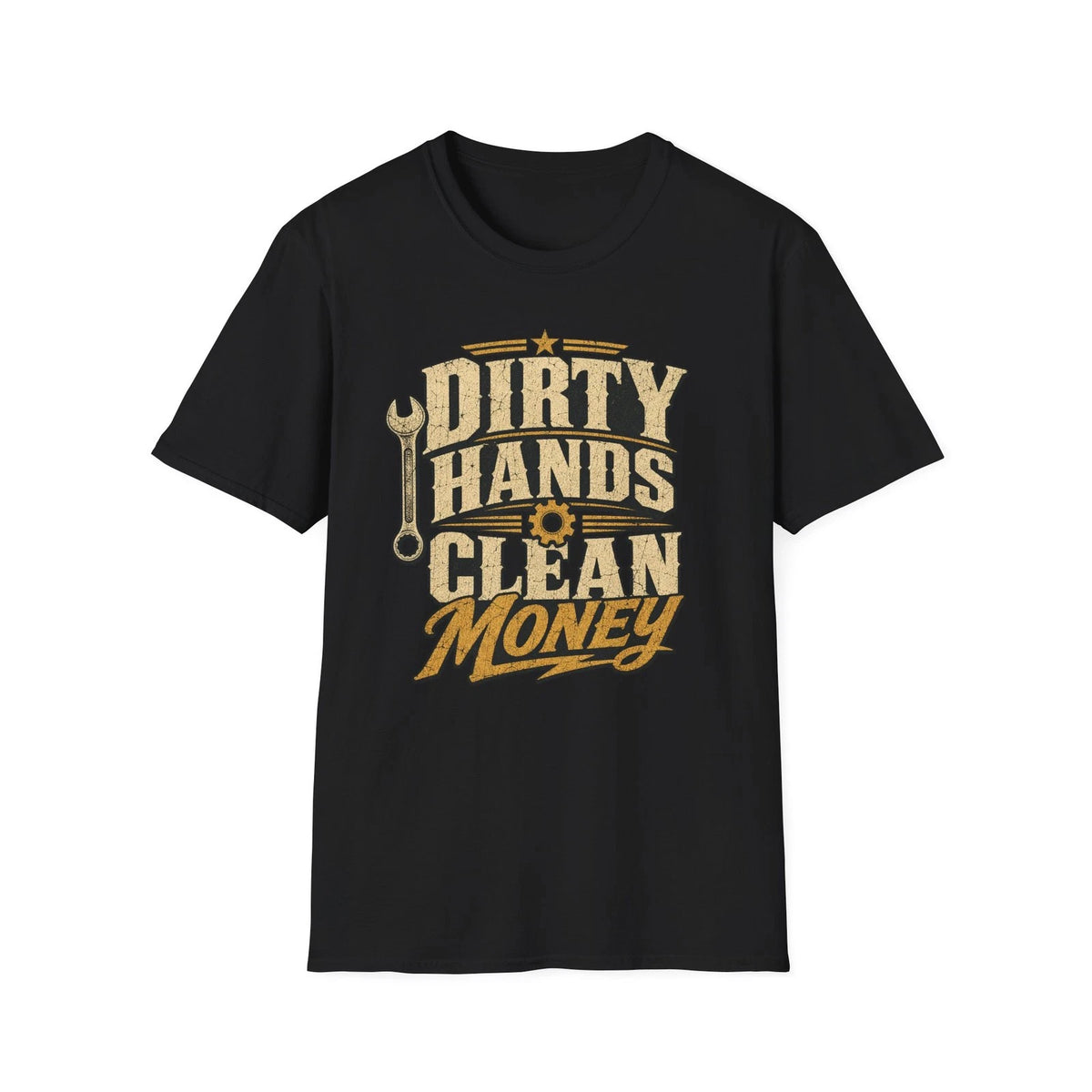 Mechanic Humor T-Shirt Dirty Hands Clean Money Funny Dad Father Gift T-shirt