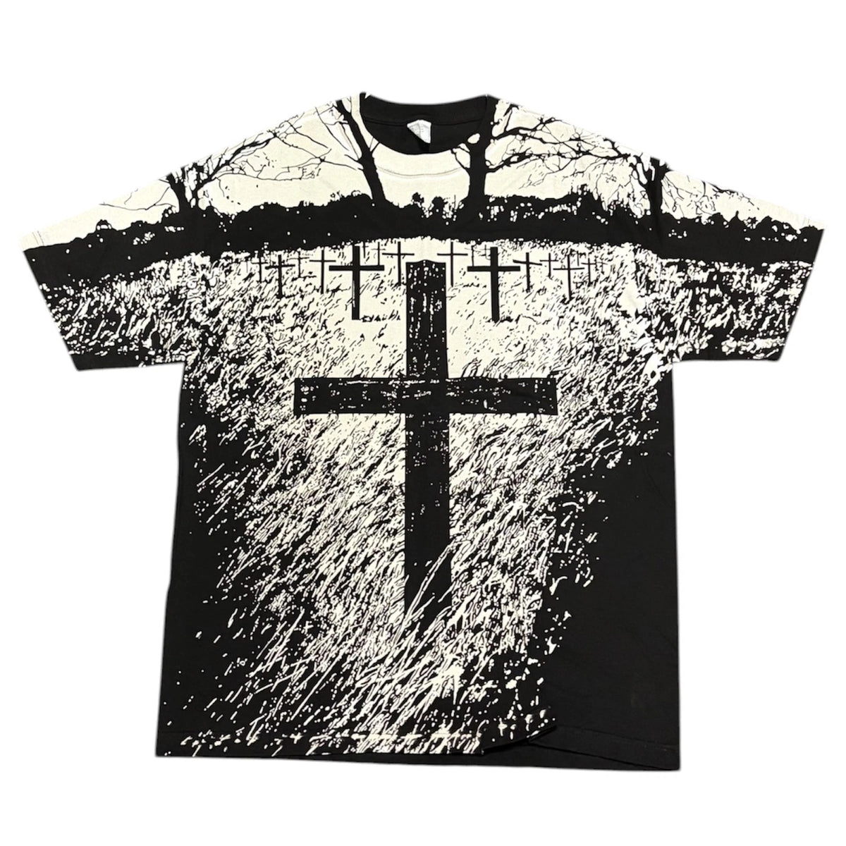Rare GRAVEYARD Short Sleeve Y2K Mens Heavyweight T-shirt MMA ELITE UFC NEW