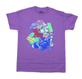 Miraculous  New Adult T-Shirt - Lady Bug & Cat Noir Posing Flowers Butterflies