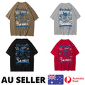 Cats Are Packed In Bags Shirt Print Boy Clothing Lovely Loose Kawaii - AU Stock