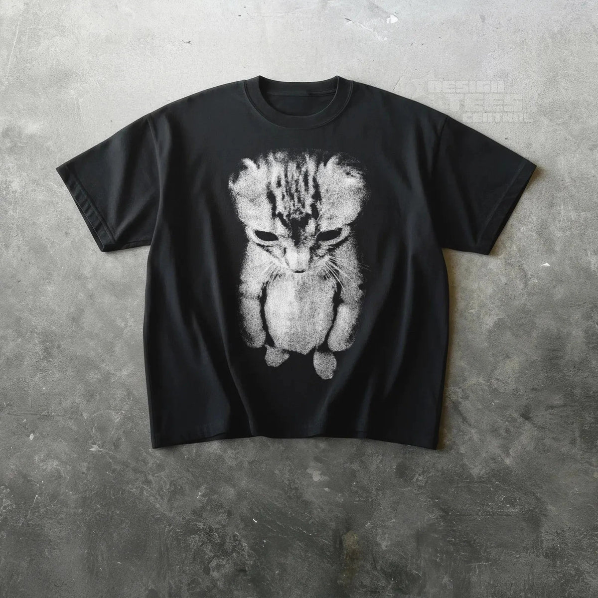 Sad Kitten Meme Standing Cat T-Shirt , Reprint