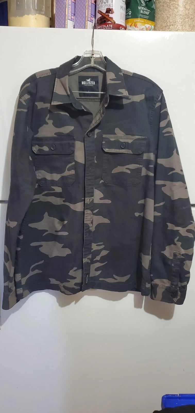 HOLLLISTER California Military Embroidered Boho Jacket Size L