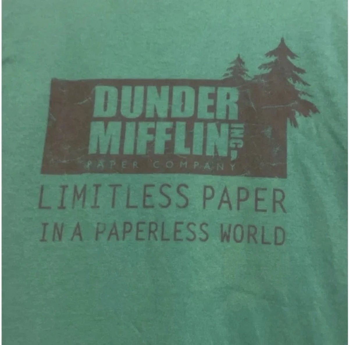 Dundler Mifflin Green/Black T-Shirt the Office- S, M, L, XL, 2XL