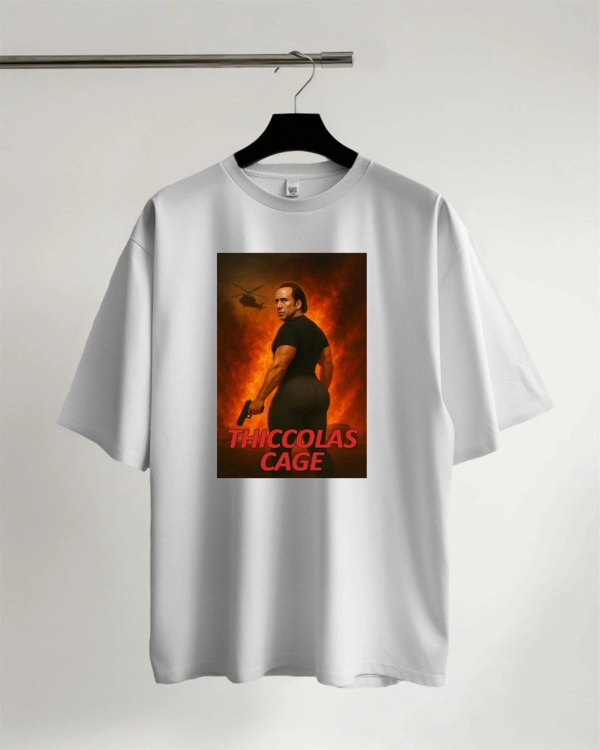 Thiccolas Cage Meme T-Shirt, Funny Meme Shirt, Meme Lover T Shirt, Gag Shirt