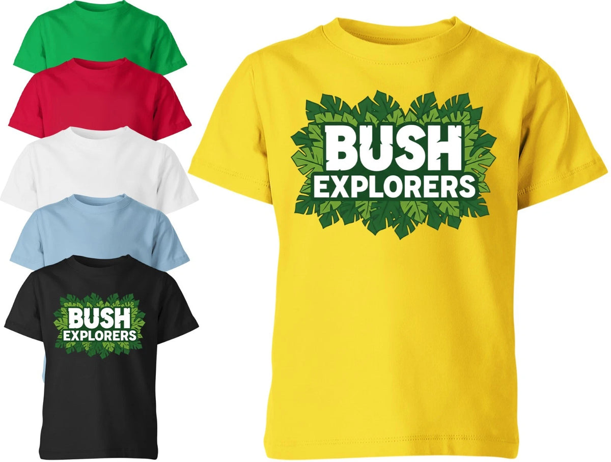 I'M A CELEBRITY GET ME OUT OF HERE- BUSH EXPLORERS Unisex Kids T-Shirt Gift Xmas
