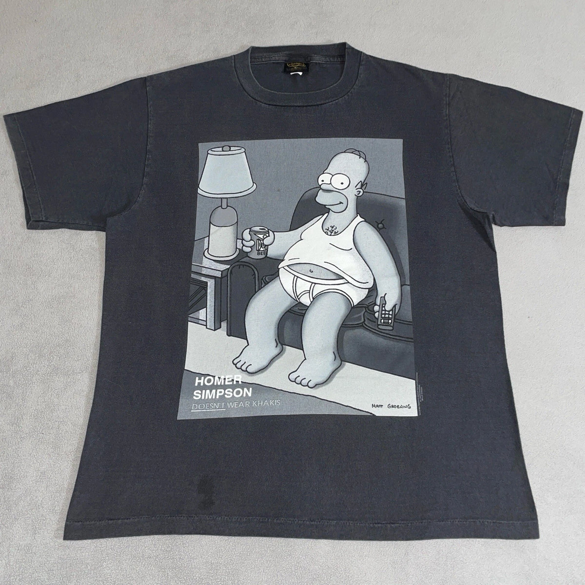 Vintage The Simpsons Homer Doesn’t Wear Khakis Changes Shirt Large Retro Pop Art
