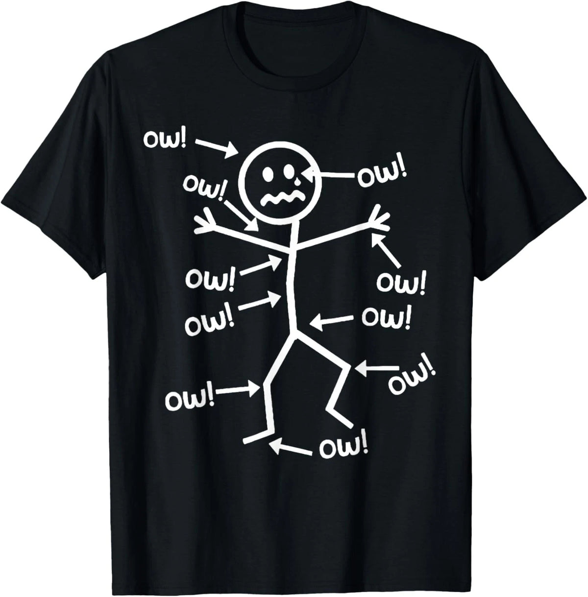 Ow Ow Ow Funny Scream Character Graphic Tee Unisex T-Shirt