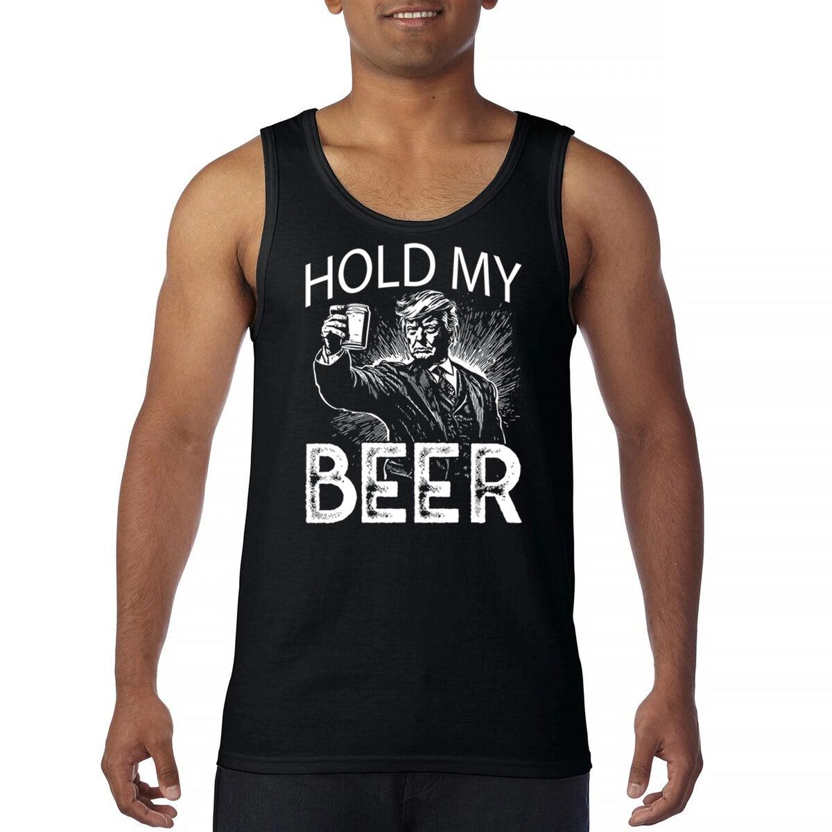 Hold My Beer Donald Trump 2024 Tank Top 47th President MAGA Funny Men's Top