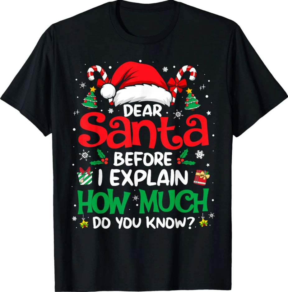 Dear Santa I can explain t-shirt, funny Christmas quote tee unisex holiday shirt