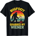 Bigfoot Grabbed My Wiener Funny Sasquatch Humor Unisex T-Shirt