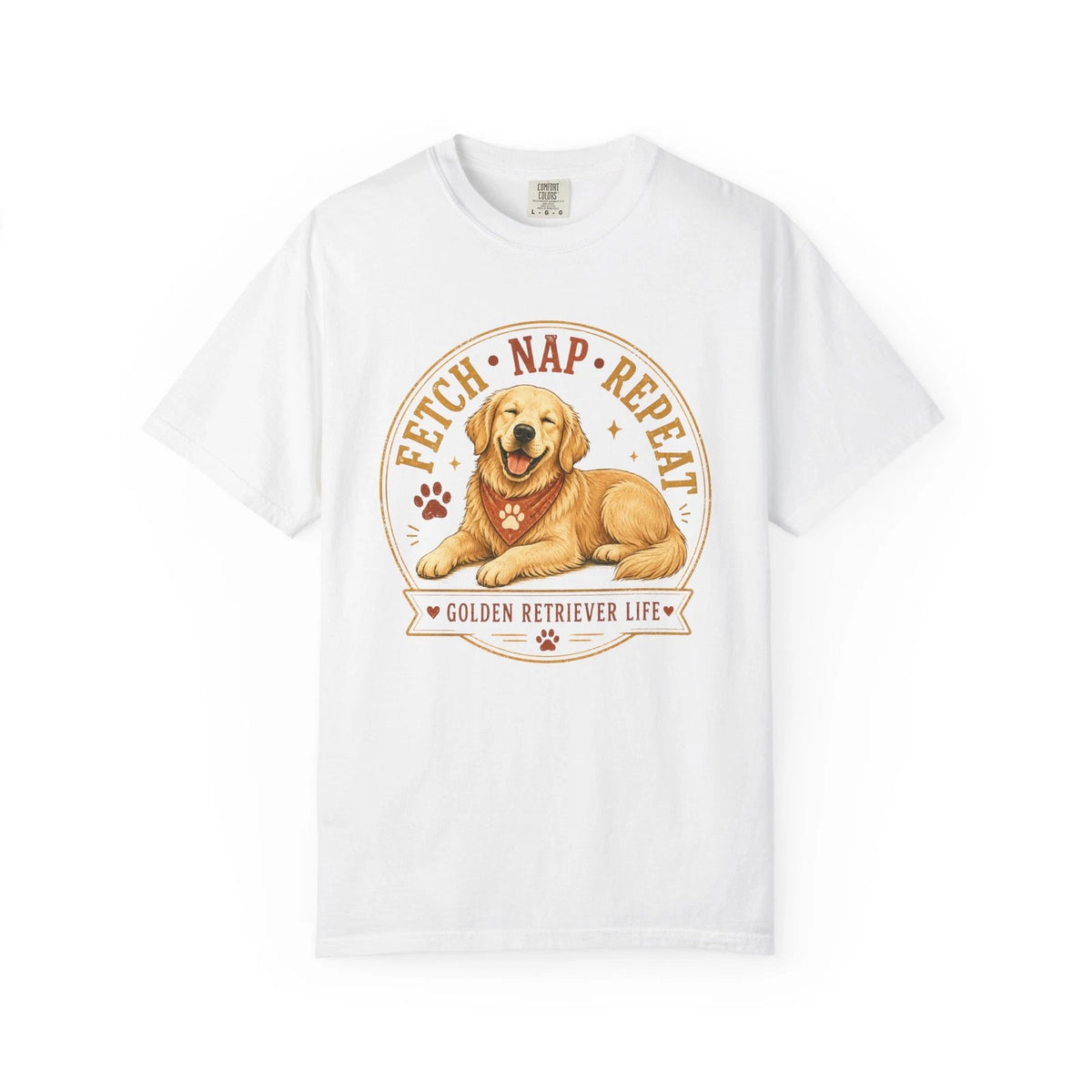 Fetch Nap Repeat Shirt, Funny Golden Retriever Dog Lover Tee S-4XL