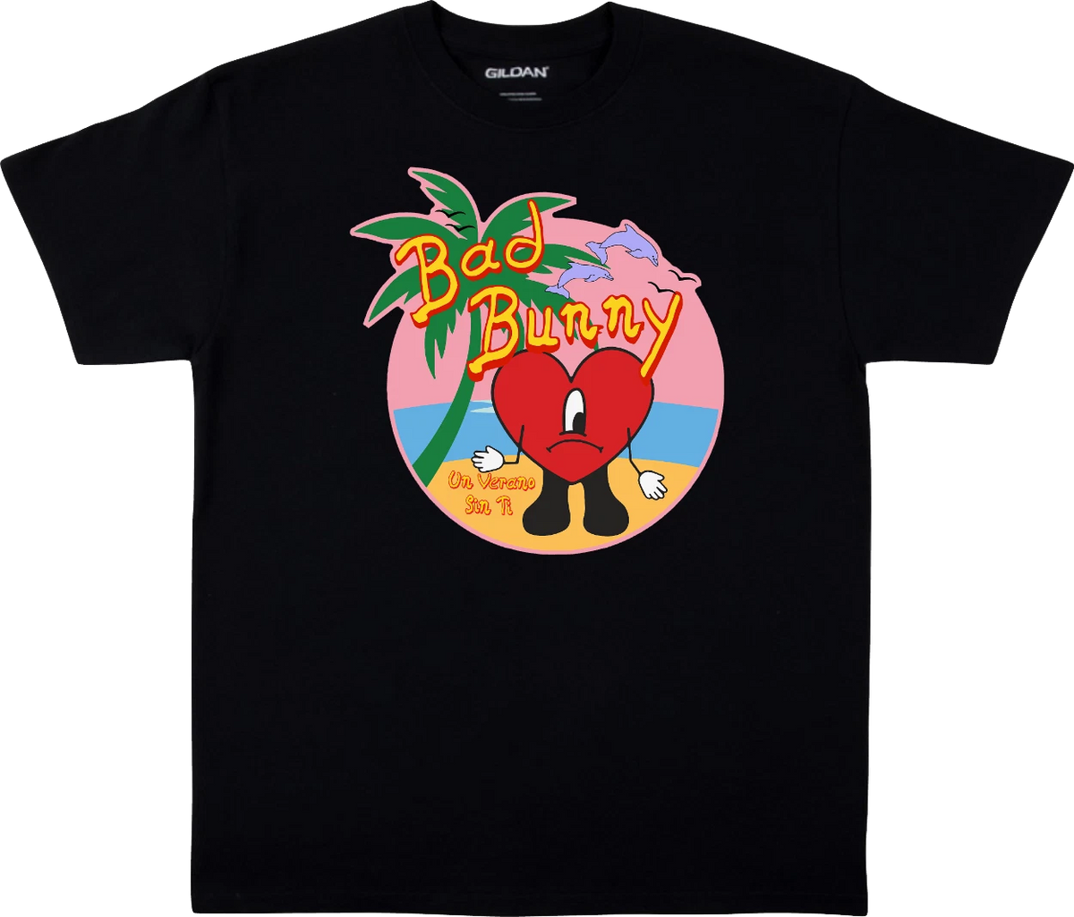 Bad Bunny T-Shirt El Conejo Malo Un Verano Sin ti New Tee Round Design
