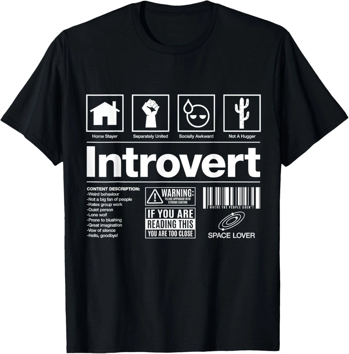 Introvert Label Signs T-Shirt