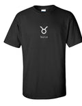 Taurus Symbol Zodiac Astrology Stars Horoscope Gift Funny Black Cotton T-shirt