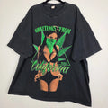 Vintage Y2K Hustler California Weed Smoking Men 3XL Short Sleeve Graphic T Shirt