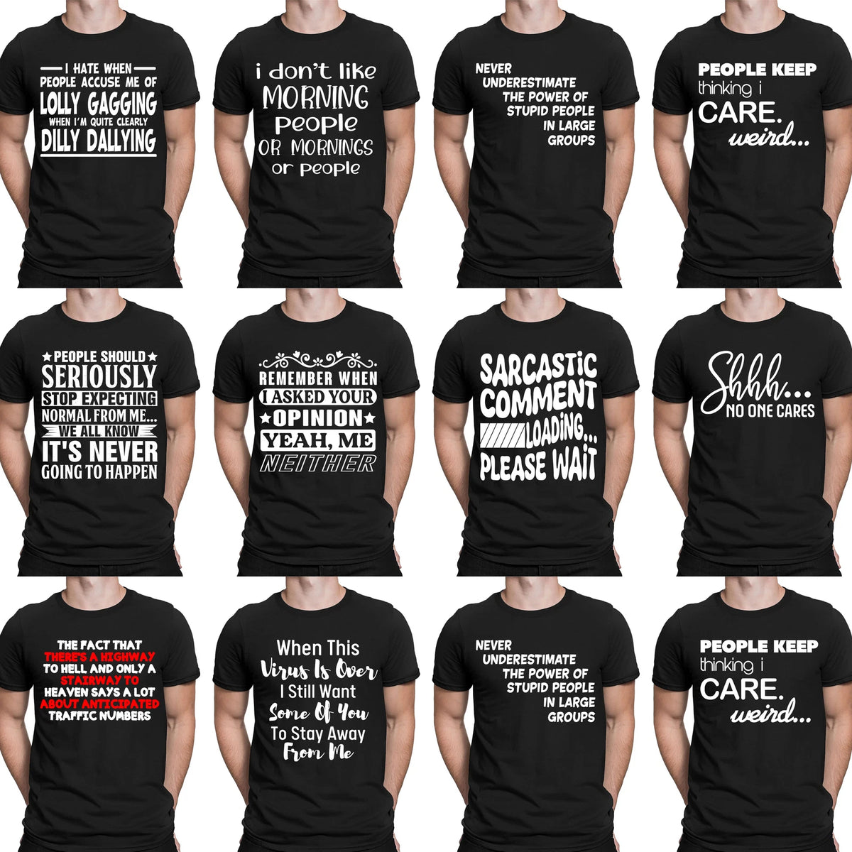 Funny Sarcastic Sarcasm Humour Joke Quote Novelty Mens Womens T-Shirts Top#TA-63