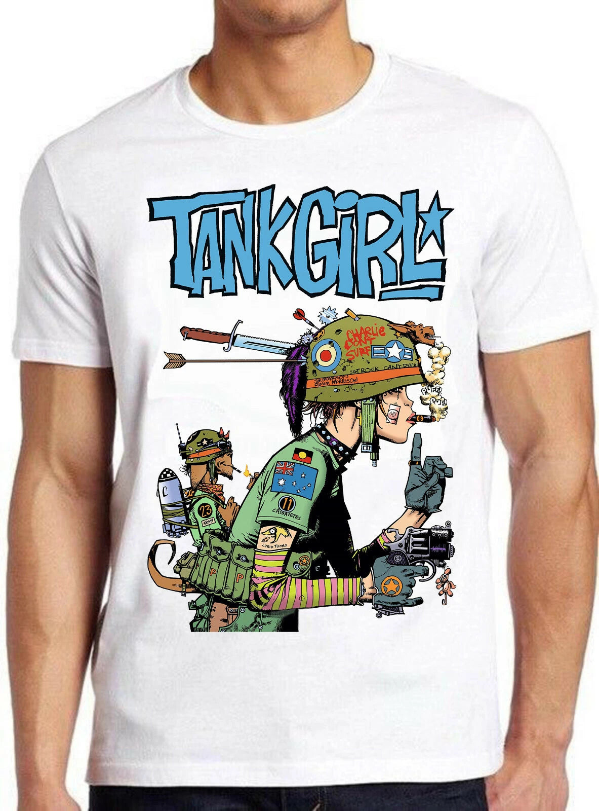 Tank Girl Feminist Charlie Don't Surf Meme Movie Music Gift Tee T Shirt M634