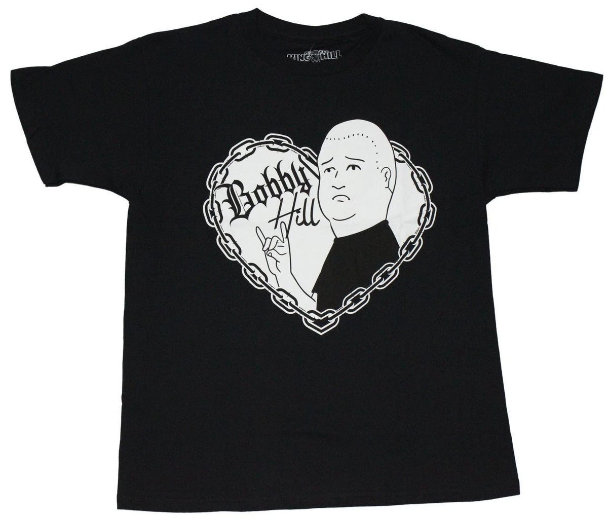 King of the Hill New Adult T-Shirt - Bobby Hill Tattoo Rocking Image