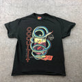 Teen Hearts Shirt Men Large Black Short Sleeve Snake Grunge Goth Streetwear Y2K