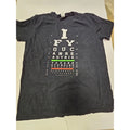 Gildan Softstyle Eye Chart Funny Graphic Tee Black Mens Large Short Sleeve Shirt
