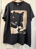 Kawaii Cat Eating Sushi Funny Japanese Anime Cute Cat Girls T-Shirt S-3XL