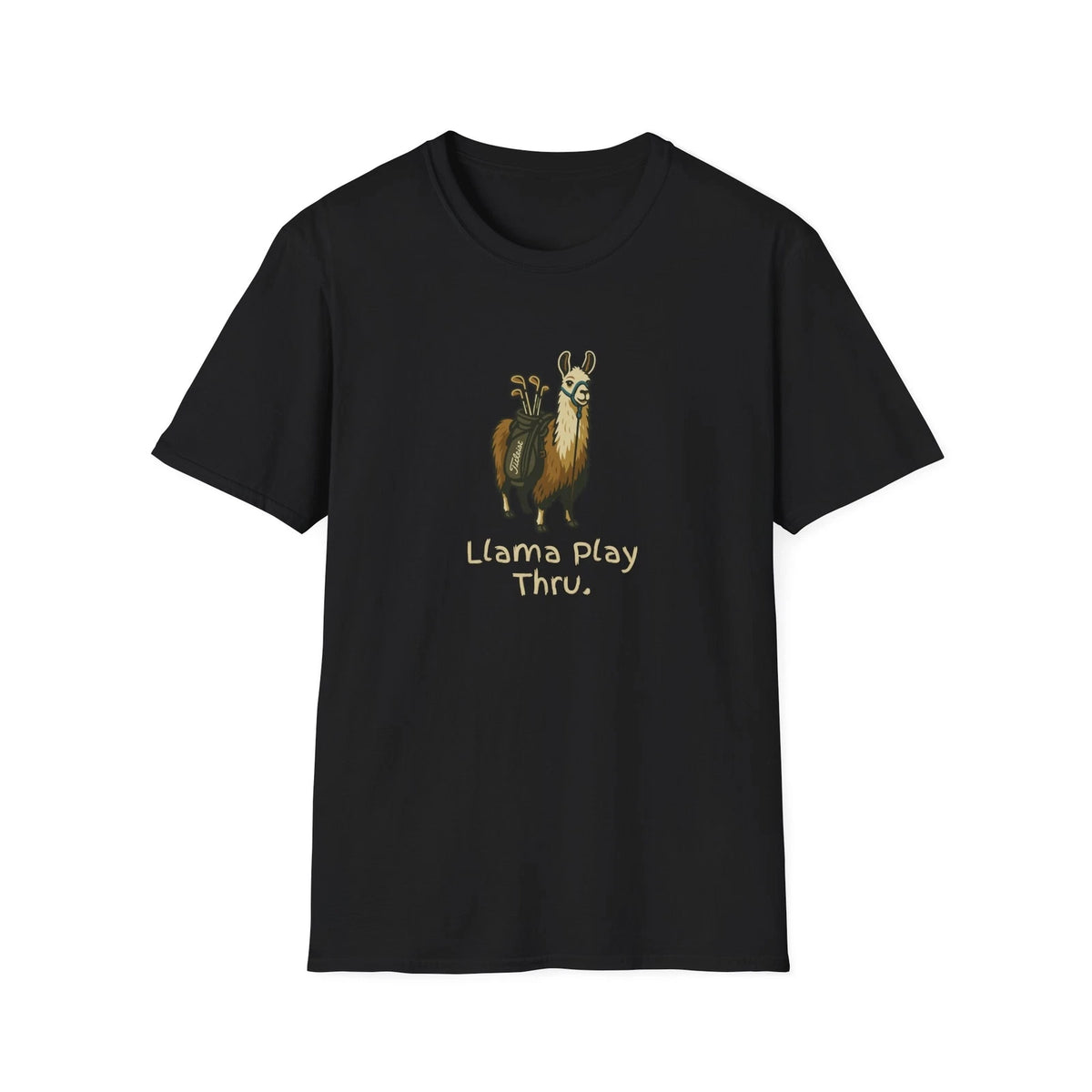 Funny Golf T-Shirt | Llama Play Thru | Retro Golfer Shirt | Golf Dad Humor