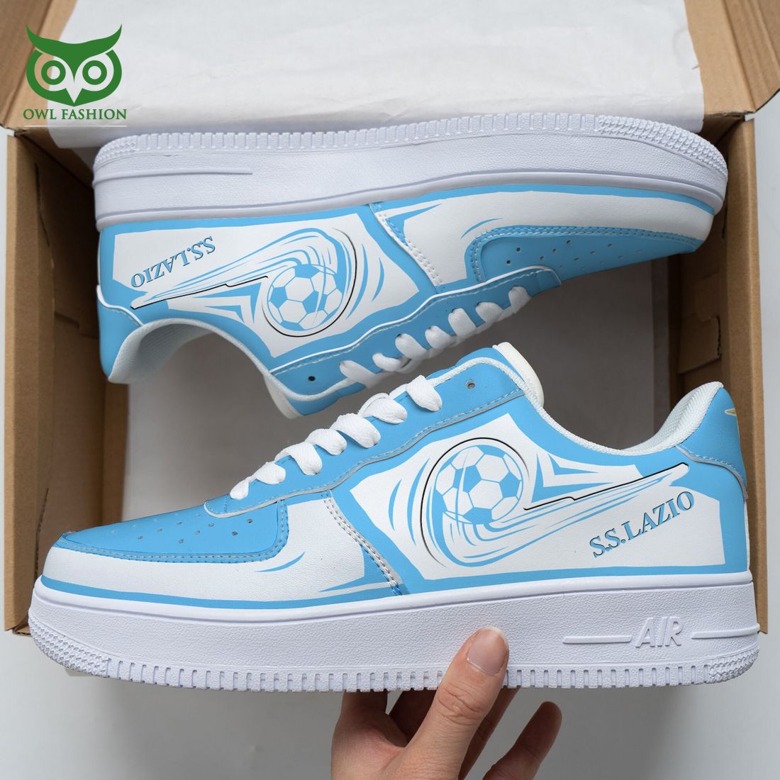 S.S. Lazio Serie A NAF Air Force 1 Shoes