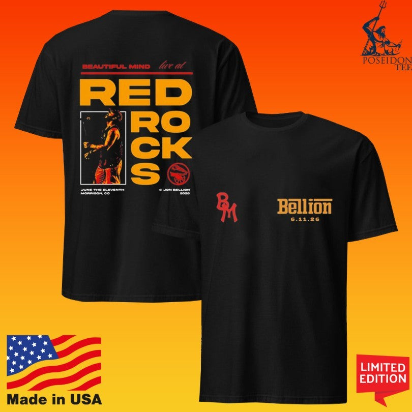 Jon Bellion June 11 2026 Red Rocks Beautiful Mind Live At T-shirt