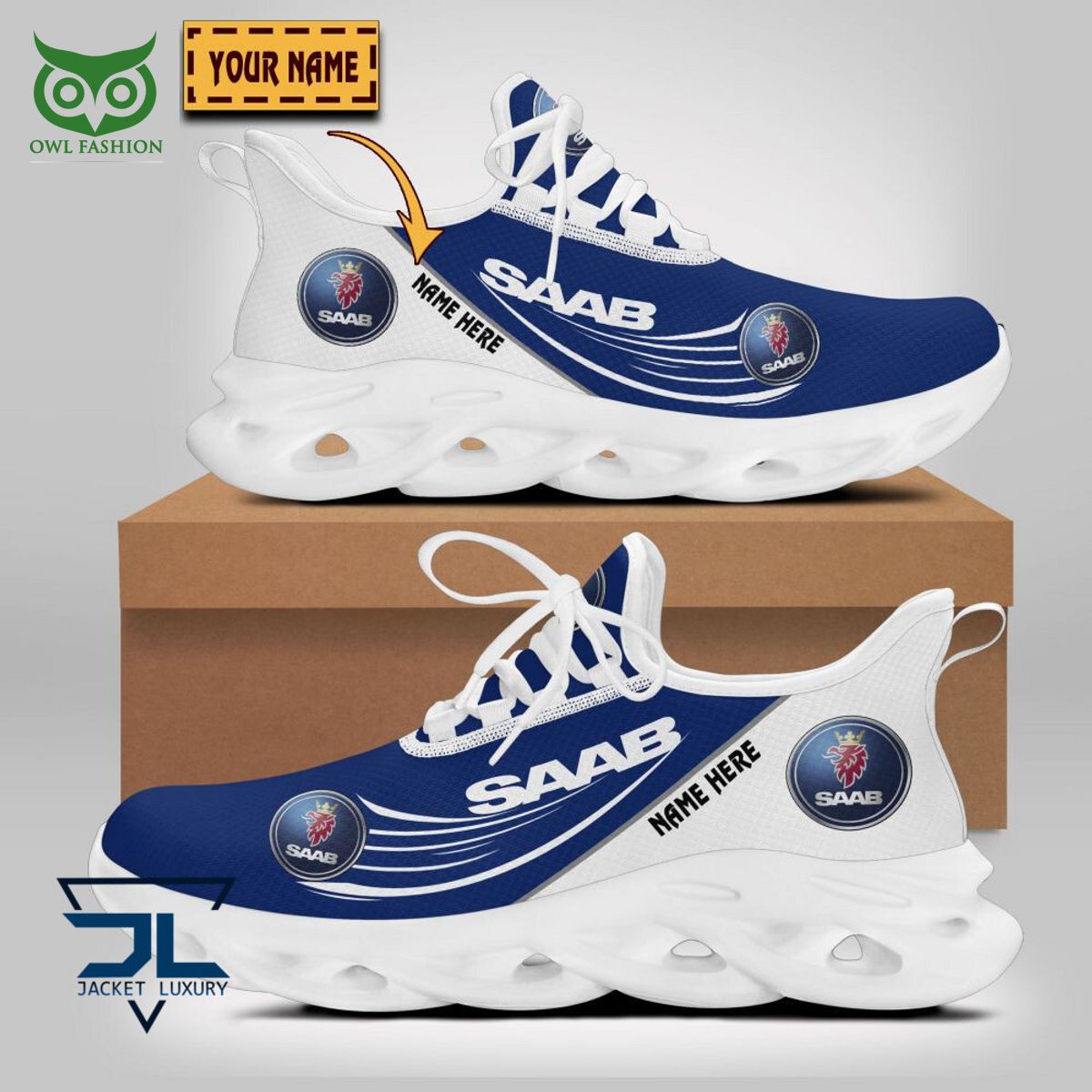 Saab Automobile Car Brand Personalized Max Soul Sneakers