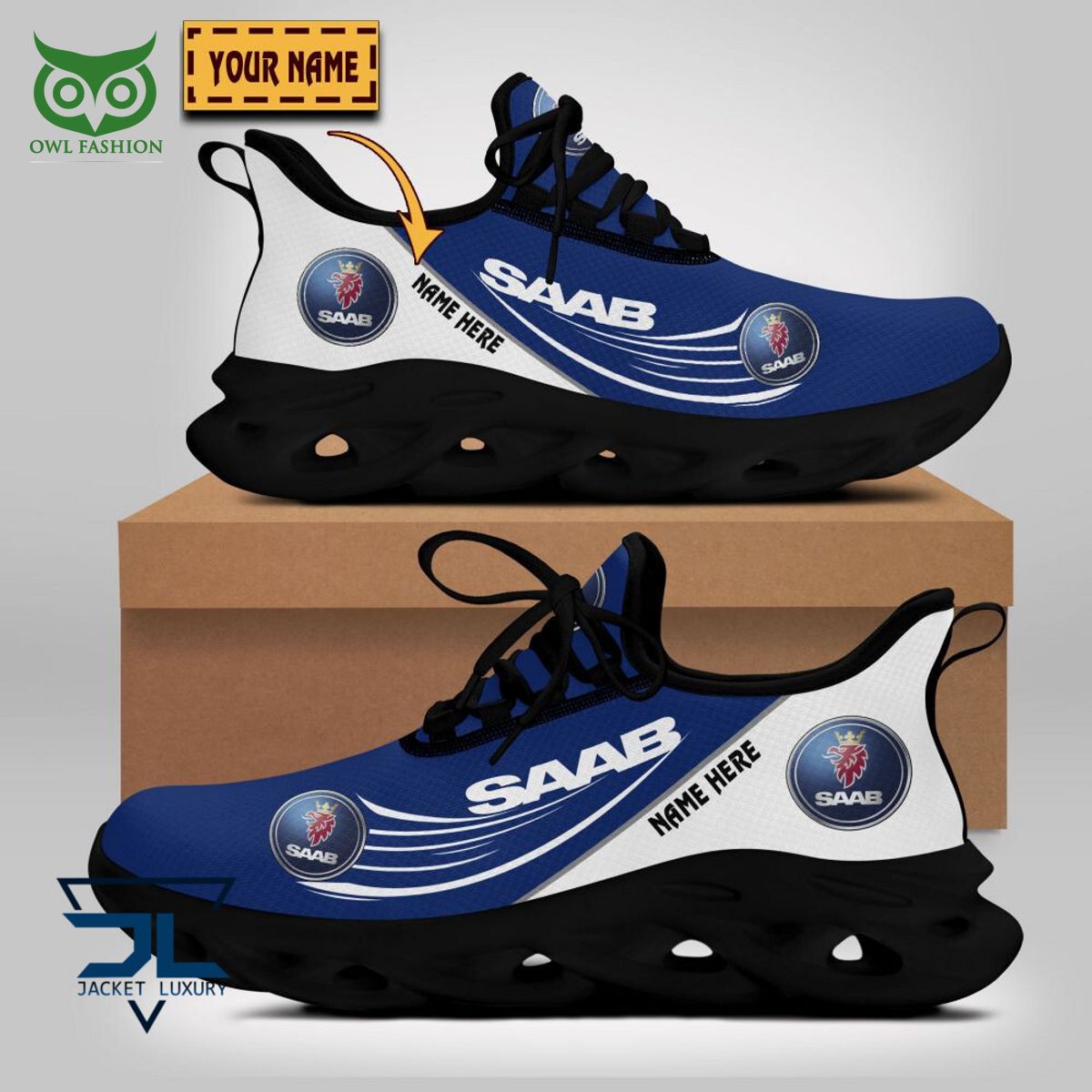 Saab Automobile Car Brand Personalized Max Soul Sneakers