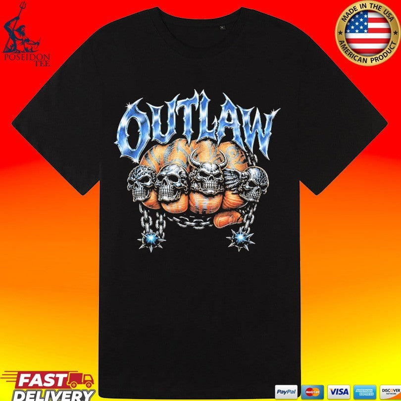 Sadstonie Outlaw Skull Chrome T-shirt