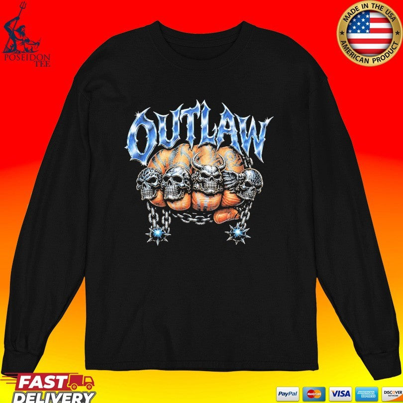 Sadstonie Outlaw Skull Chrome T-shirt