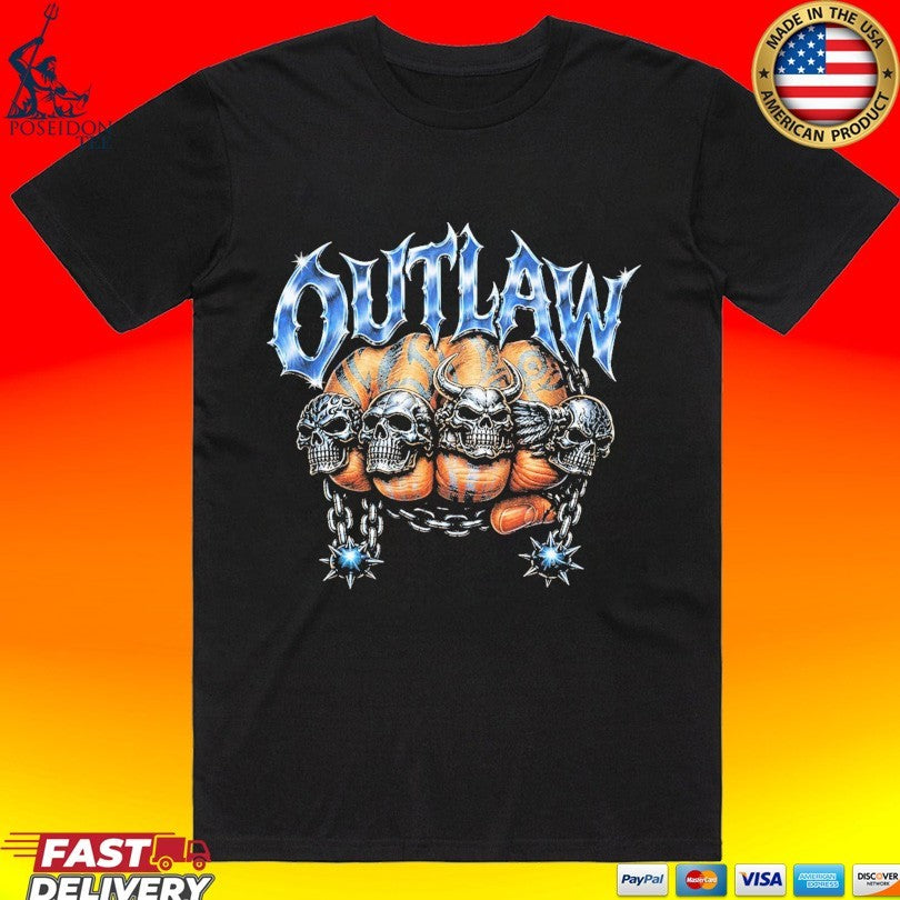 Sadstonie Outlaw Skull Chrome T-shirt