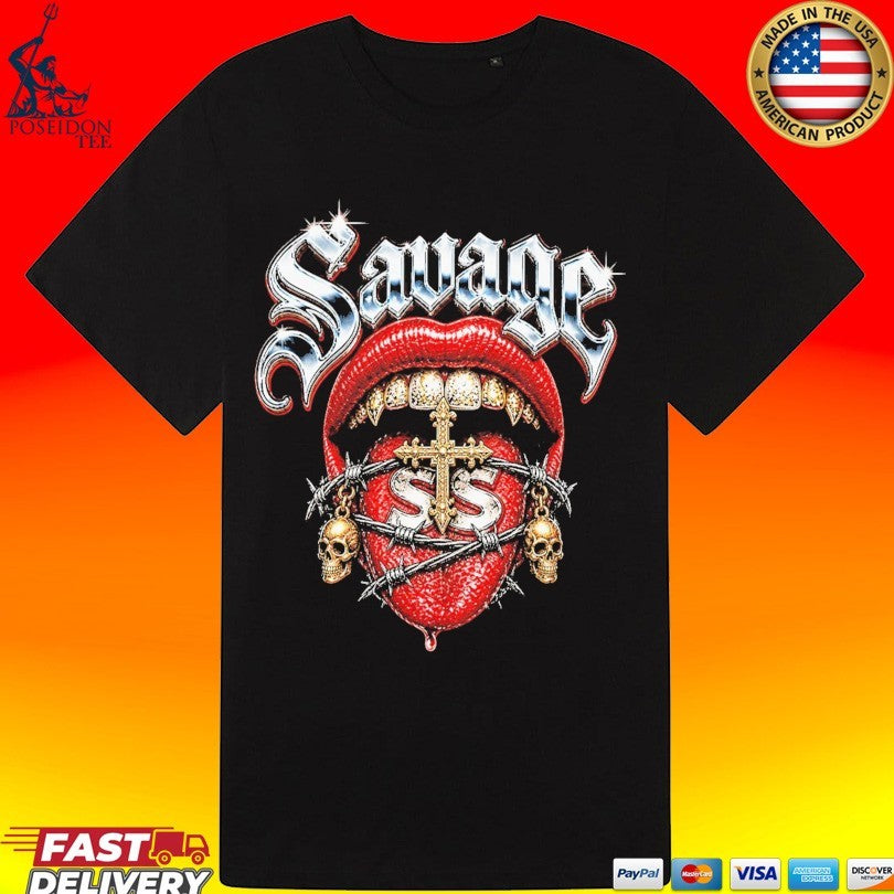 Sadstonie Savage Lips Chrome T-shirt