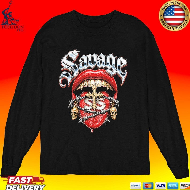 Sadstonie Savage Lips Chrome T-shirt