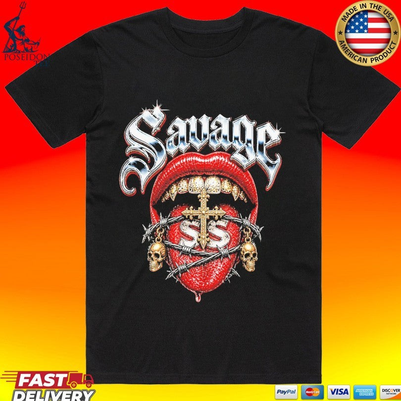 Sadstonie Savage Lips Chrome T-shirt