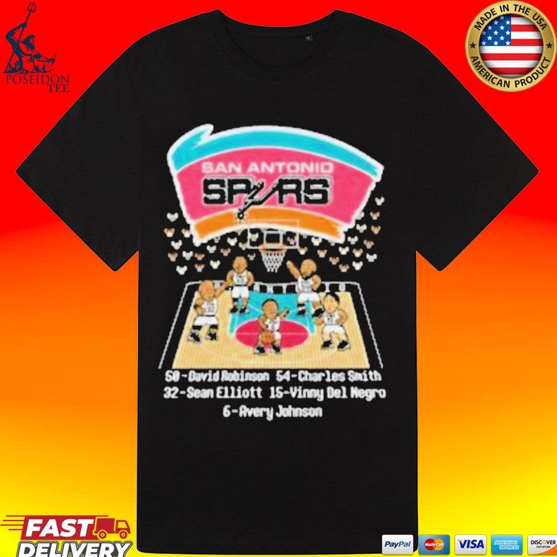 San Antonio Spurs Caricature 8 Bit T-shirt