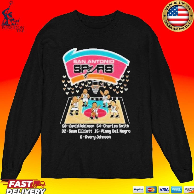 San Antonio Spurs Caricature 8 Bit T-shirt