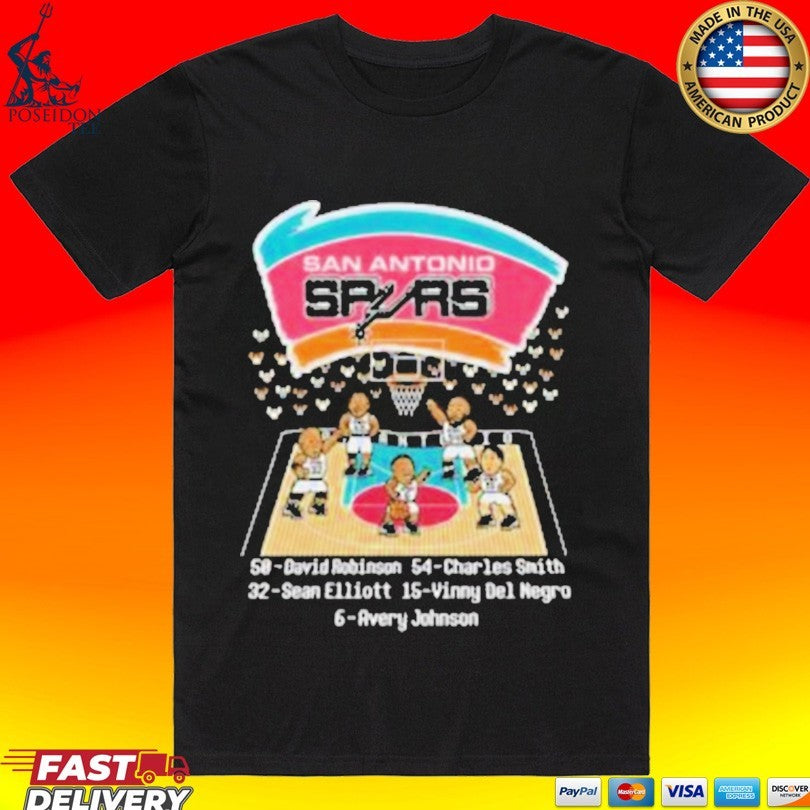 San Antonio Spurs Caricature 8 Bit T-shirt
