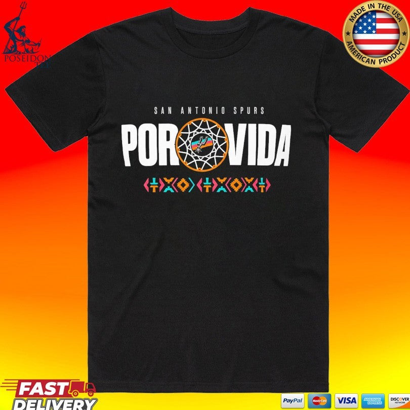 San Antonio Spurs Men’s Spurs Fan 2026 Playoffs Por Vida T-shirt