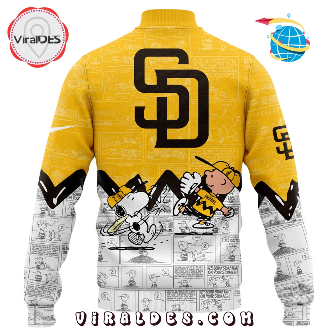 San Diego Padres 75th Anniversary of Peanuts Baseball Jacket