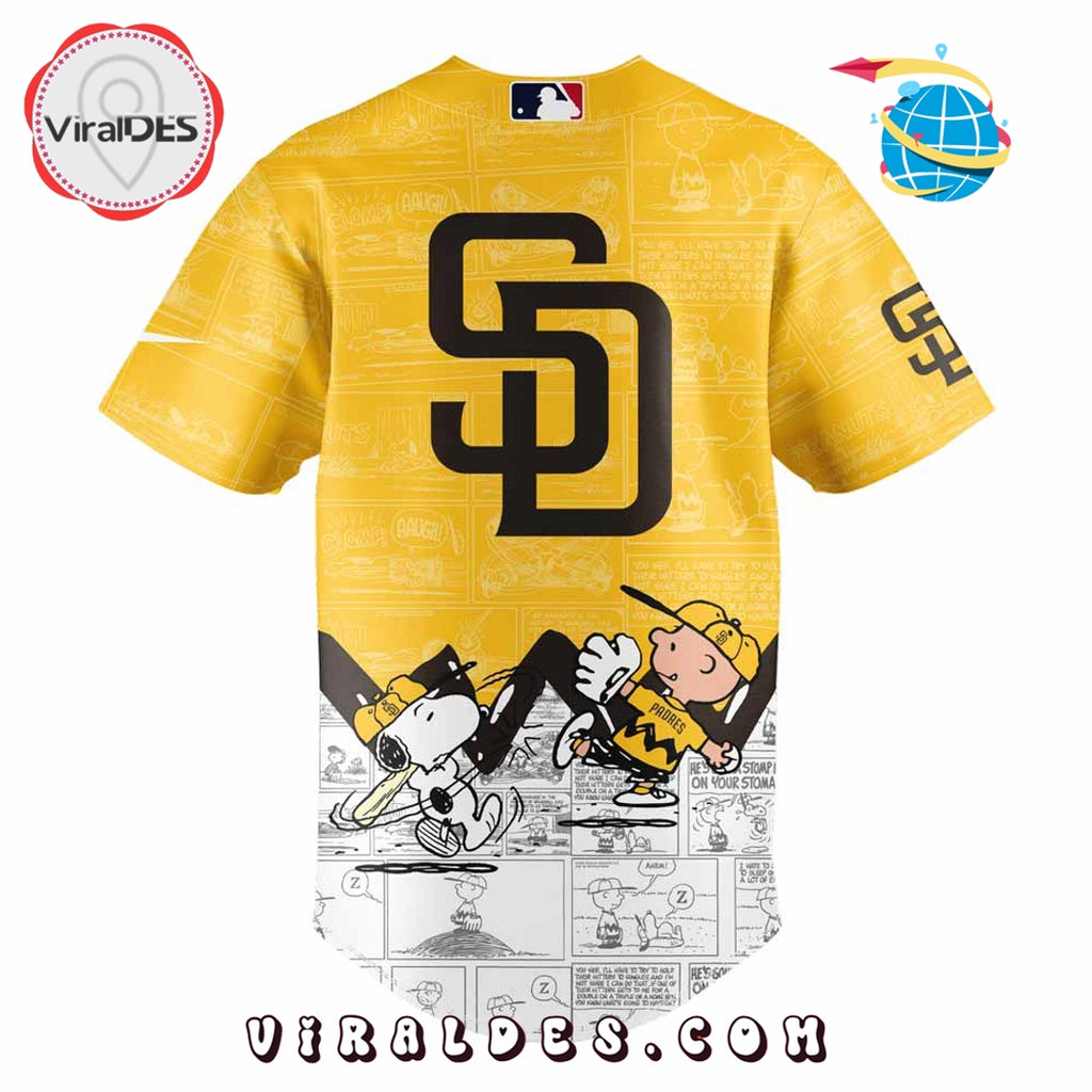 San Diego Padres 75th Anniversary of Peanuts Baseball Jersey