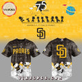 San Diego Padres 75th Anniversary Peanuts Brown Baseball Jersey