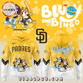 San Diego Padres Bluey and Bingo Yellow Hoodie